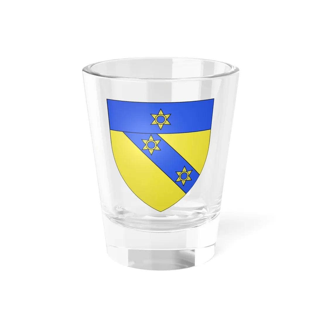 Blason famille fr ABEL (France) (Coat of Arms) Shot Glass 1.5oz 1.5oz - Go Mug Yourself
