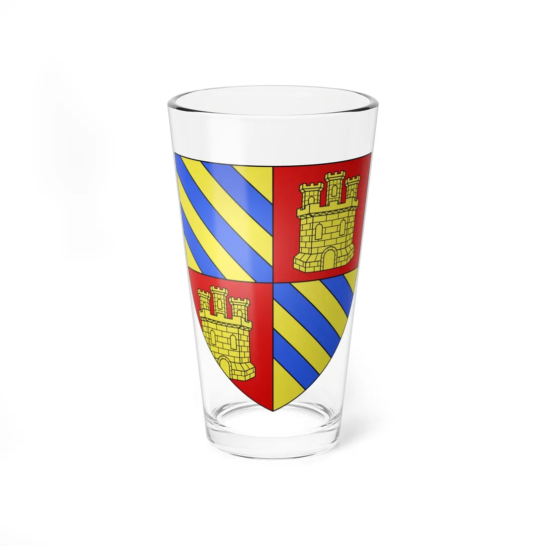 Blason famille fr Adhémar de Grignan (France) (Coat of Arms) Pint Glass 16oz - Go Mug Yourself