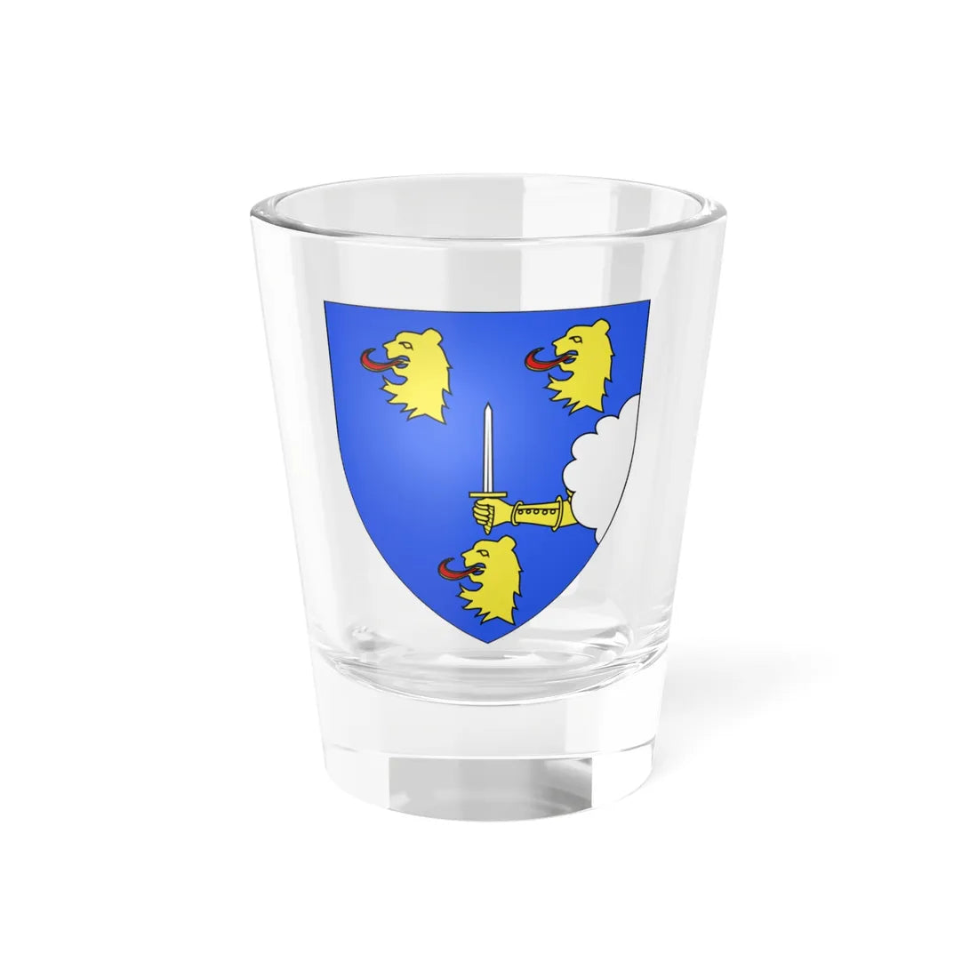 Blason famille fr Agalier (France) (Coat of Arms) Shot Glass 1.5oz 1.5oz - Go Mug Yourself