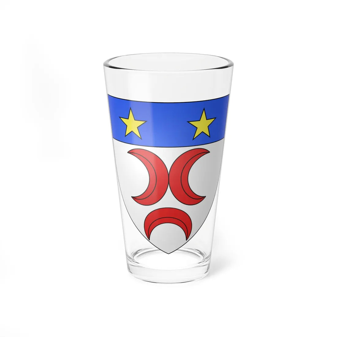 Blason famille fr AGERON (France) (Coat of Arms) Pint Glass 16oz 16oz - Go Mug Yourself