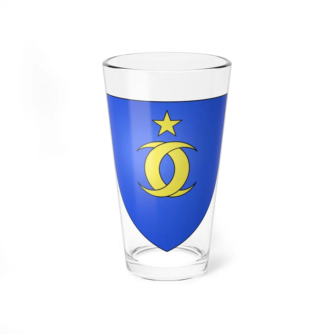 Blason famille fr Agulhac de Baumefort (France) (Coat of Arms) Pint Glass 16oz - Go Mug Yourself