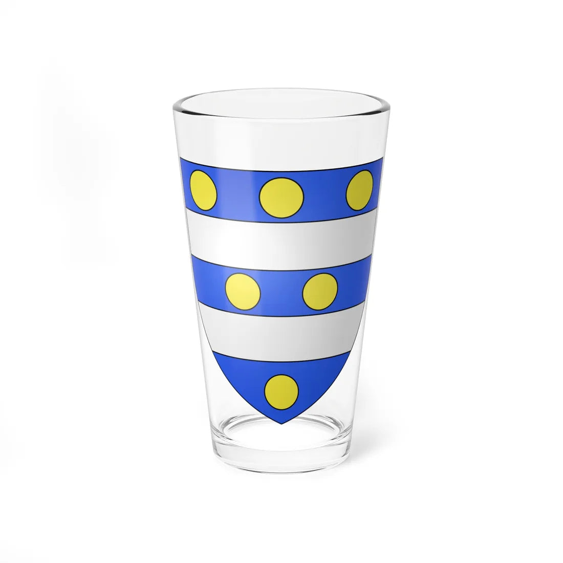 Blason famille fr Aladane Nivernais (France) (Coat of Arms) Pint Glass 16oz 16oz - Go Mug Yourself