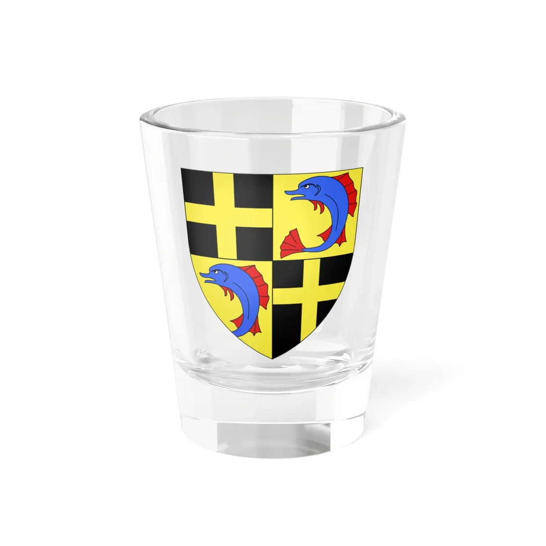 Blason famille fr Albon Restauration (France) (Coat of Arms) Shot Glass 1.5oz 1.5oz - Go Mug Yourself
