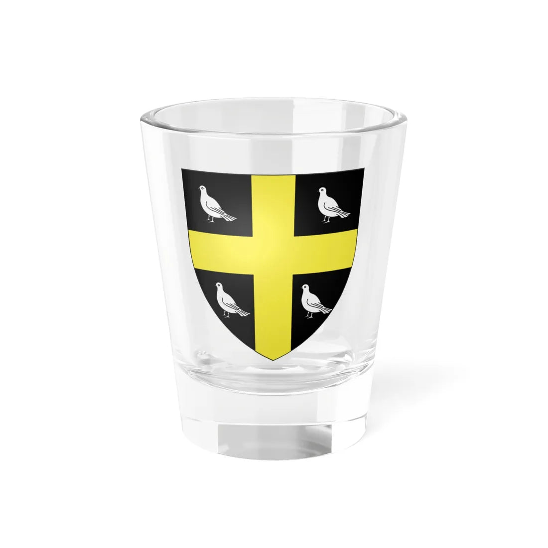 Blason famille fr ALLEGRET (France) (Coat of Arms) Shot Glass 1.5oz 1.5oz - Go Mug Yourself
