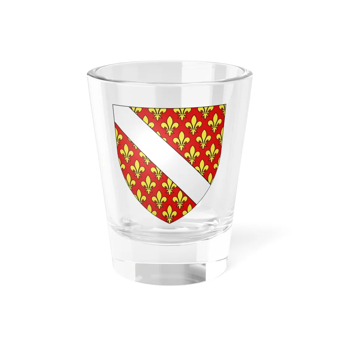 Blason famille fr Alleman (France) (Coat of Arms) Shot Glass 1.5oz 1.5oz - Go Mug Yourself