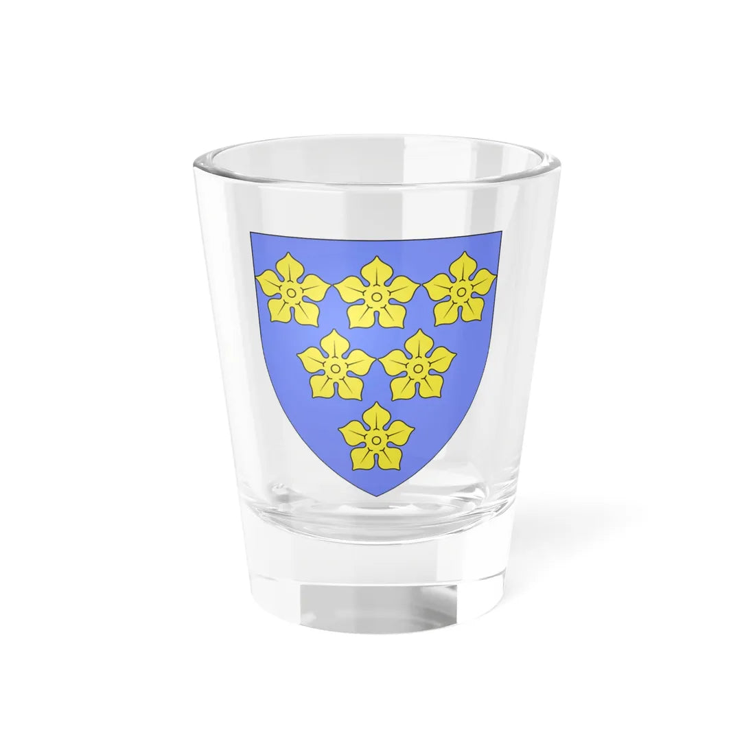 Blason famille fr ALLEOUD (France) (Coat of Arms) Shot Glass 1.5oz 1.5oz - Go Mug Yourself