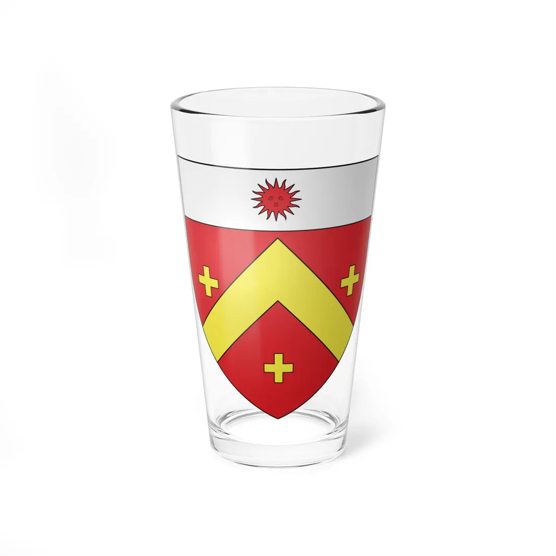 Blason famille fr ALRICS (France) (Coat of Arms) Pint Glass 16oz 16oz - Go Mug Yourself