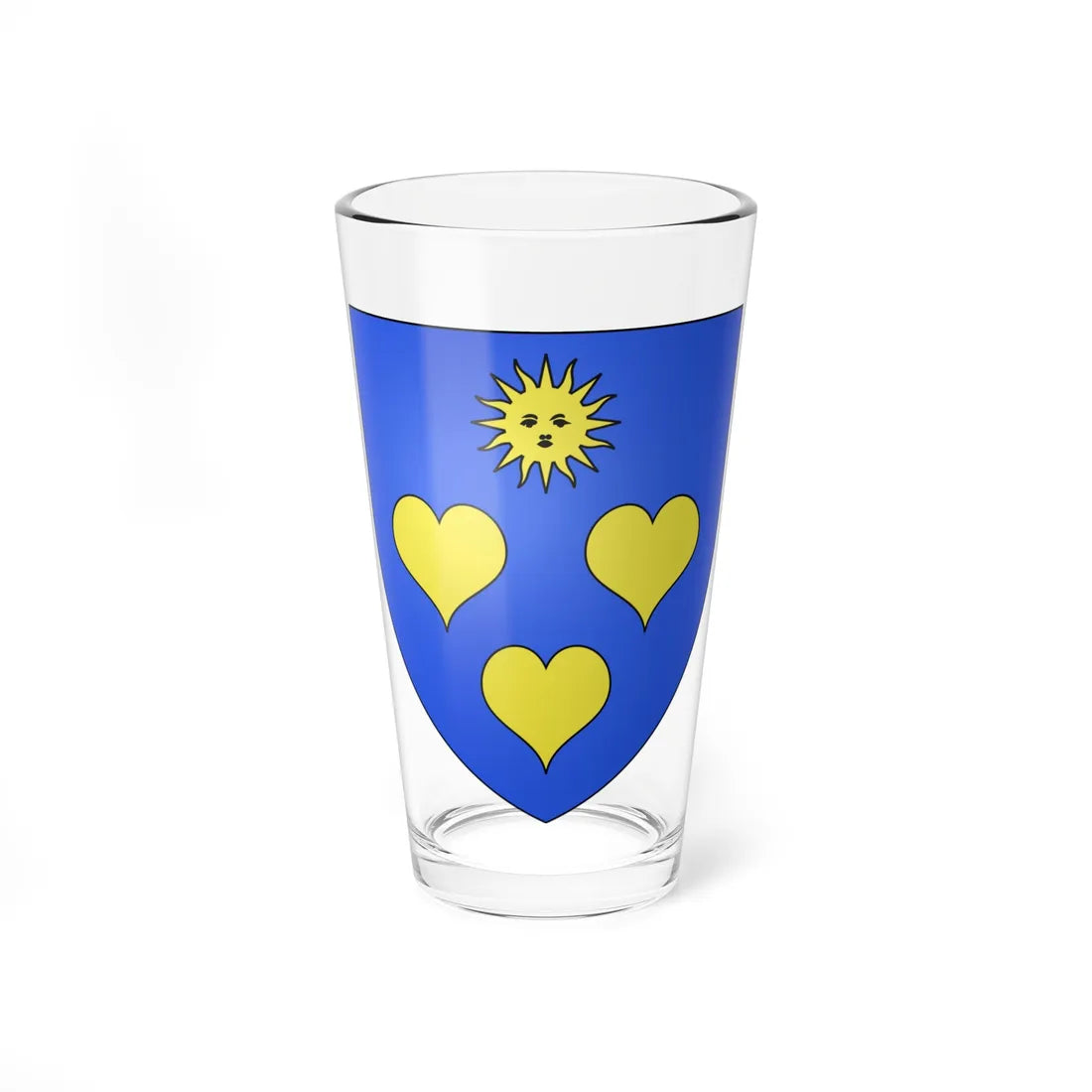 Blason famille fr Amelot (France) (Coat of Arms) Pint Glass 16oz 16oz - Go Mug Yourself