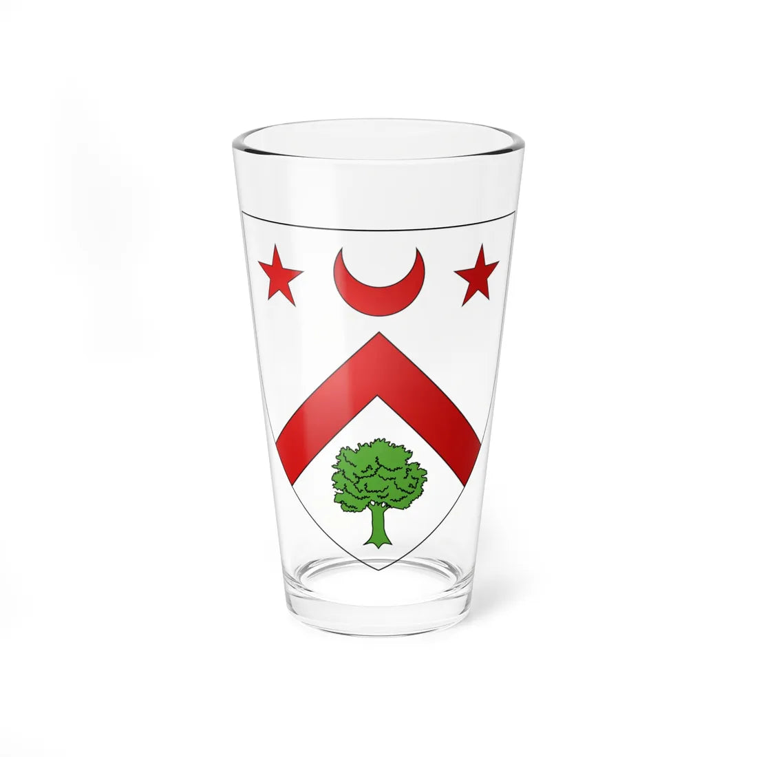 Blason famille fr Angevin (France) (Coat of Arms) Pint Glass 16oz 16oz - Go Mug Yourself