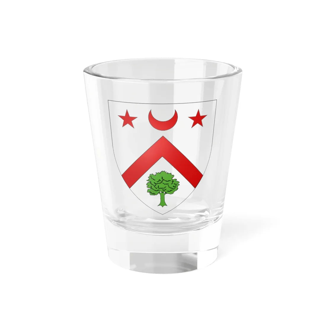 Blason famille fr Angevin (France) (Coat of Arms) Shot Glass 1.5oz 1.5oz - Go Mug Yourself