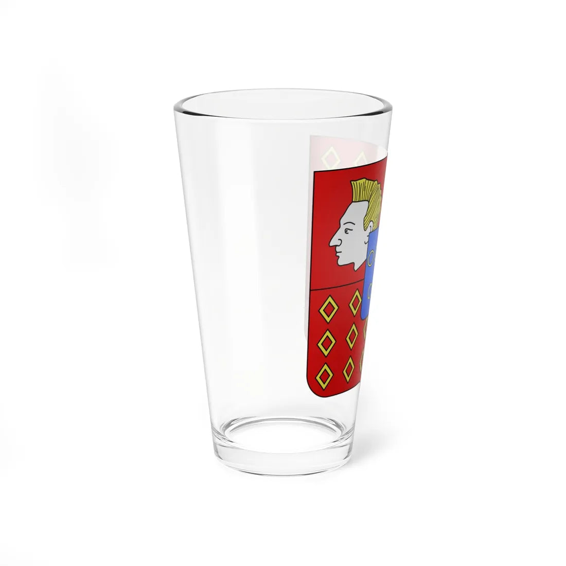 Blason famille fr Ango de la Motte-Ango de Flers 3 (France) (Coat of Arms) Pint Glass 16oz - Go Mug Yourself