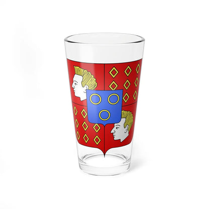 Blason famille fr Ango de la Motte-Ango de Flers (France) (Coat of Arms) Pint Glass 16oz - Go Mug Yourself