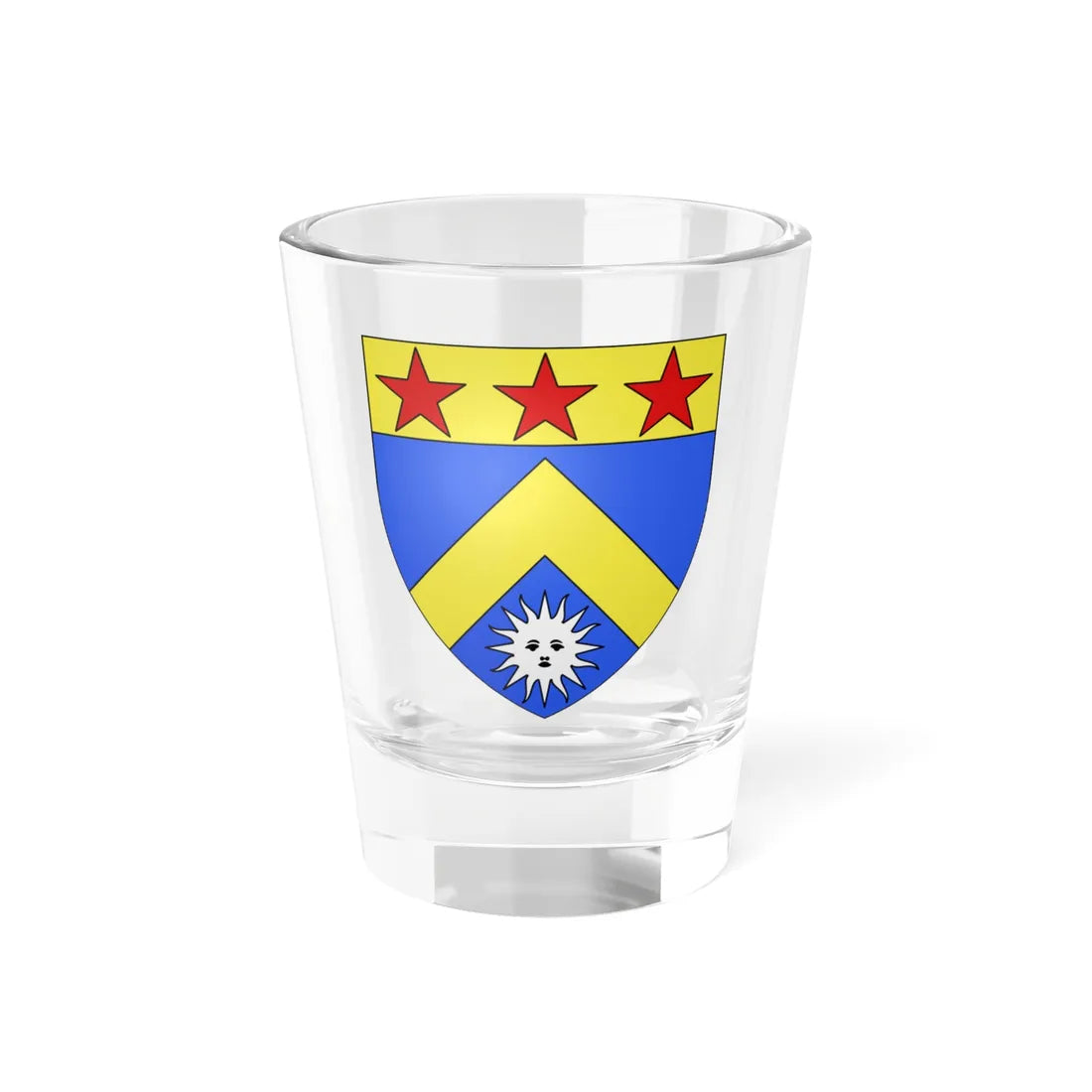 Blason famille fr Ardant Limousin - alias (France) (Coat of Arms) Shot Glass 1.5oz 1.5oz - Go Mug Yourself