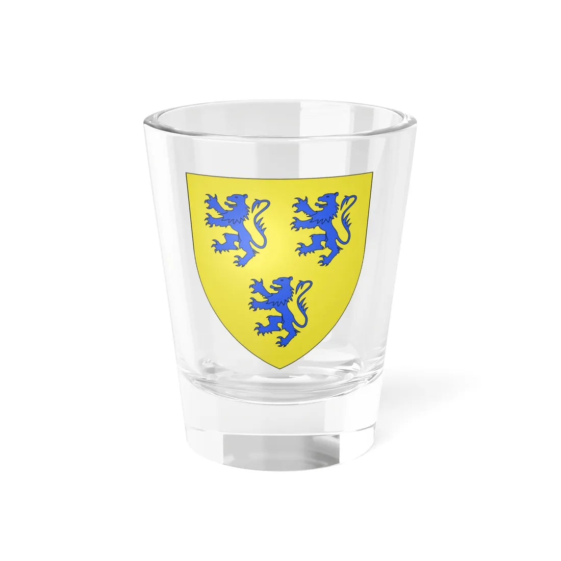 Blason famille fr Cantaing-sur-Escaut (Belgium) (Coat of Arms) Shot Glass 1.5oz 1.5oz - Go Mug Yourself