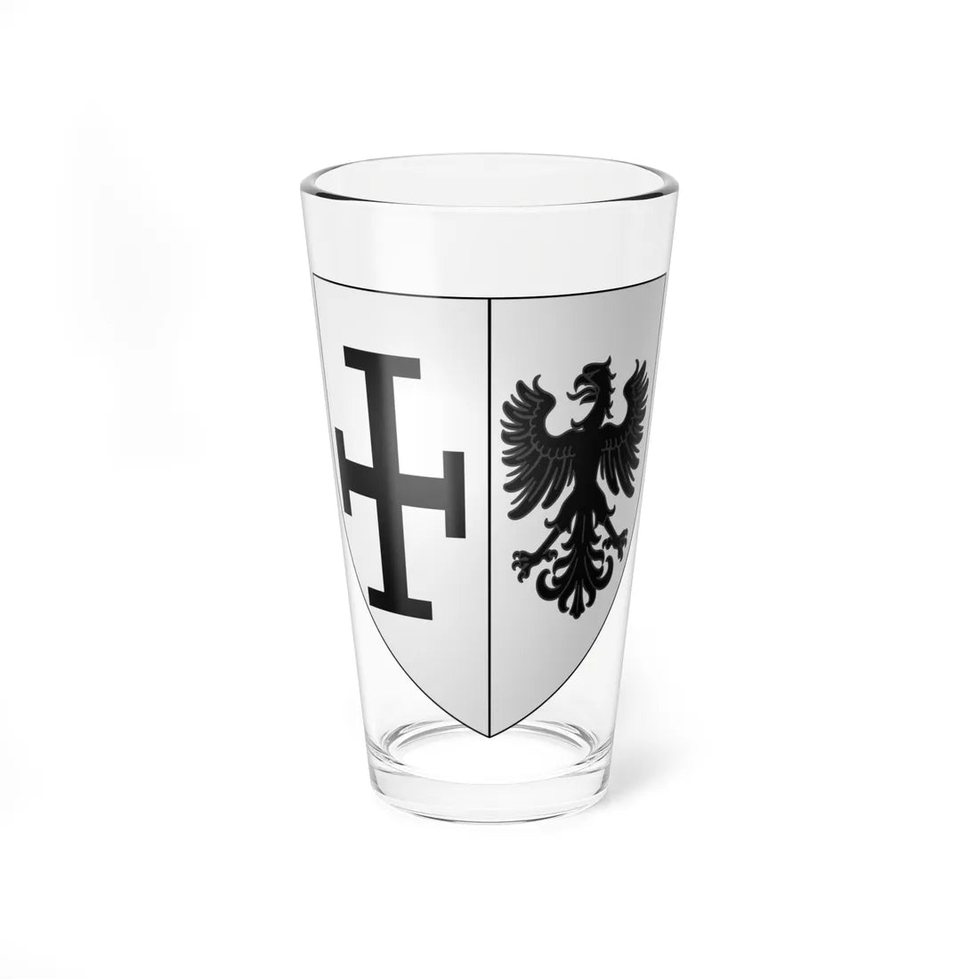 Blason famille fr dAcheu (France) (Coat of Arms) Pint Glass 16oz 16oz - Go Mug Yourself