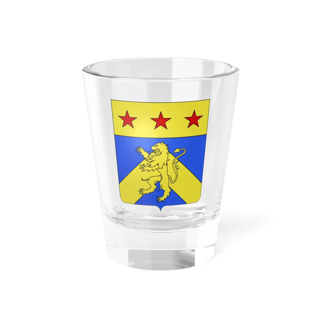 Blason famille fr dAdaoust 1860 (France) (Coat of Arms) Shot Glass 1.5oz 1.5oz - Go Mug Yourself