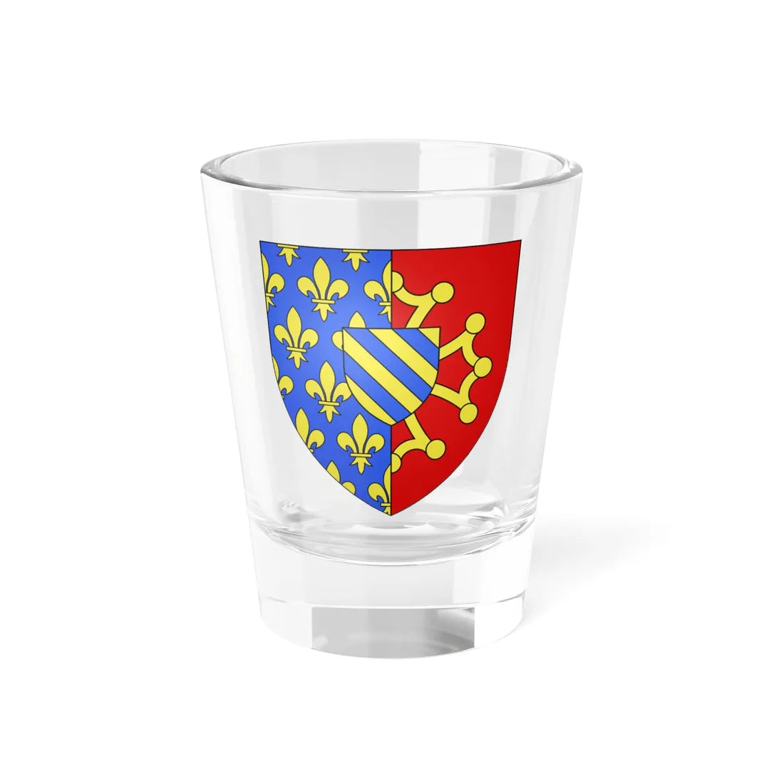 Blason famille fr dAdhémar 2 (France) (Coat of Arms) Shot Glass 1.5oz 1.5oz - Go Mug Yourself