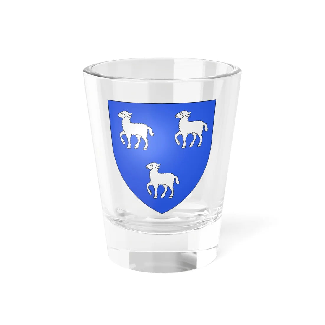 Blason famille fr dAigneaux (France) (Coat of Arms) Shot Glass 1.5oz 1.5oz - Go Mug Yourself