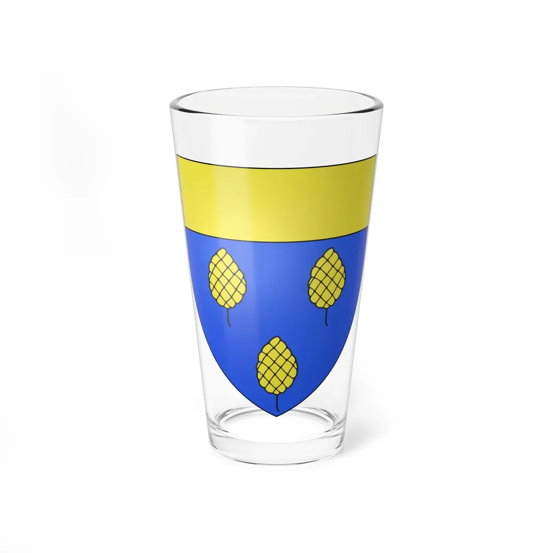 Blason famille fr dAlbignac (France) (Coat of Arms) Pint Glass 16oz 16oz - Go Mug Yourself