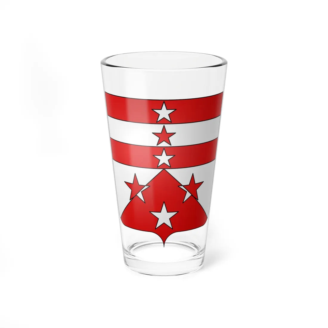 Blason famille fr dAncelle dAstoin Provence selon Artefeuil (France) (Coat of Arms) Pint Glass 16oz 16oz - Go Mug Yourself