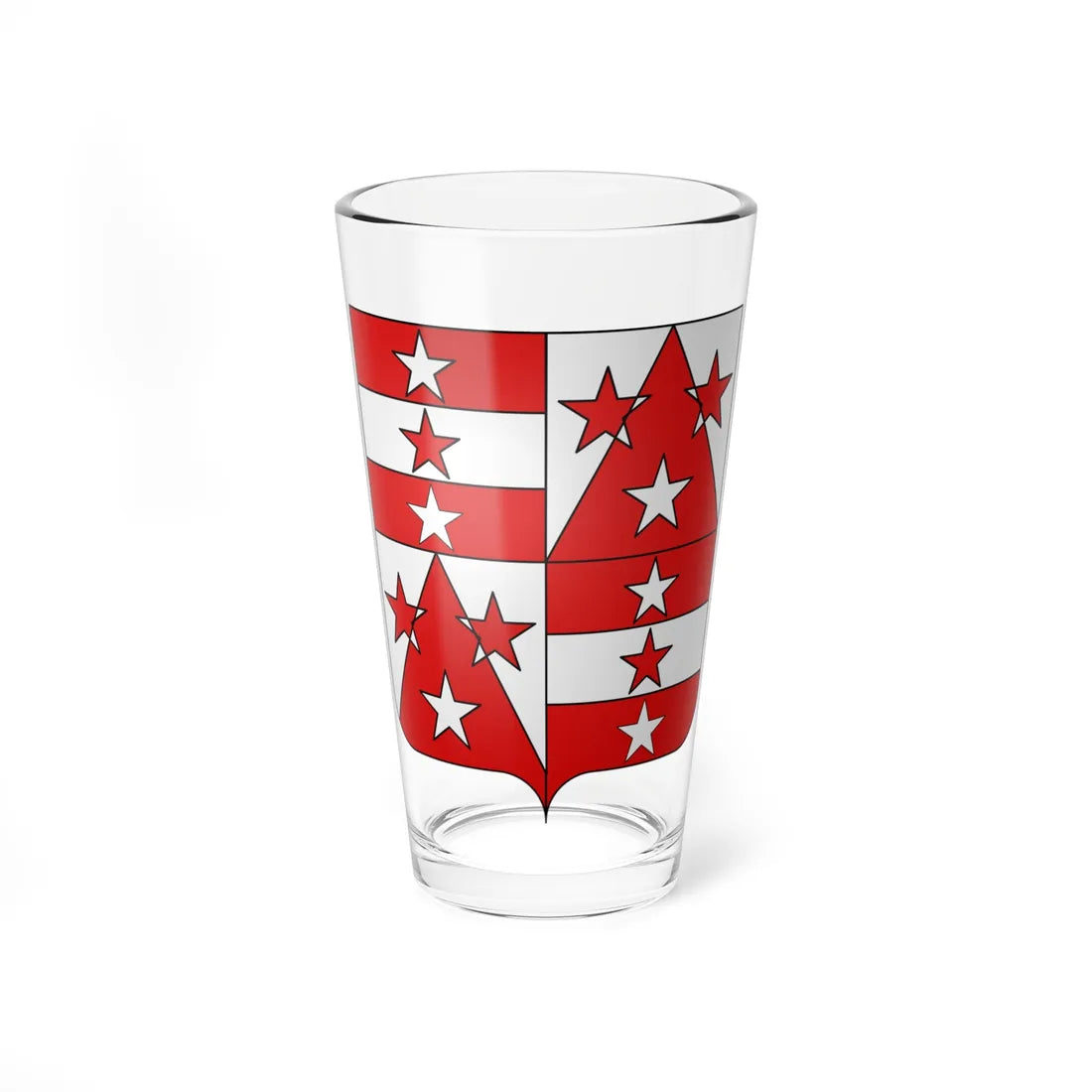 Blason famille fr dAncelle Dauphiné selon Icard (France) (Coat of Arms) Pint Glass 16oz 16oz - Go Mug Yourself