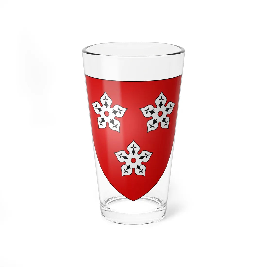 Blason famille fr dAncenis (France) (Coat of Arms) Pint Glass 16oz 16oz - Go Mug Yourself