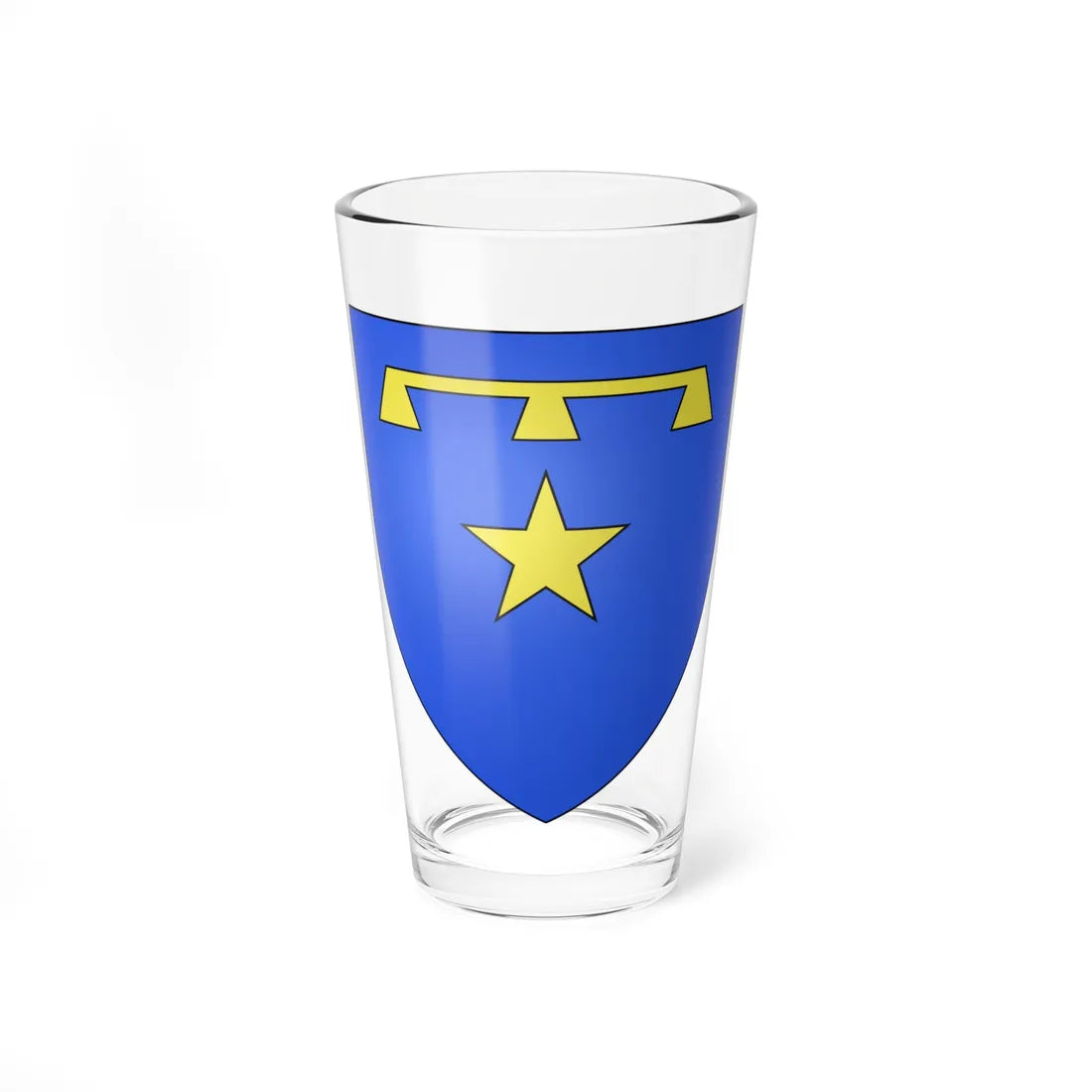 Blason famille fr de Francqueville (France) (Coat of Arms) Pint Glass 16oz - Go Mug Yourself