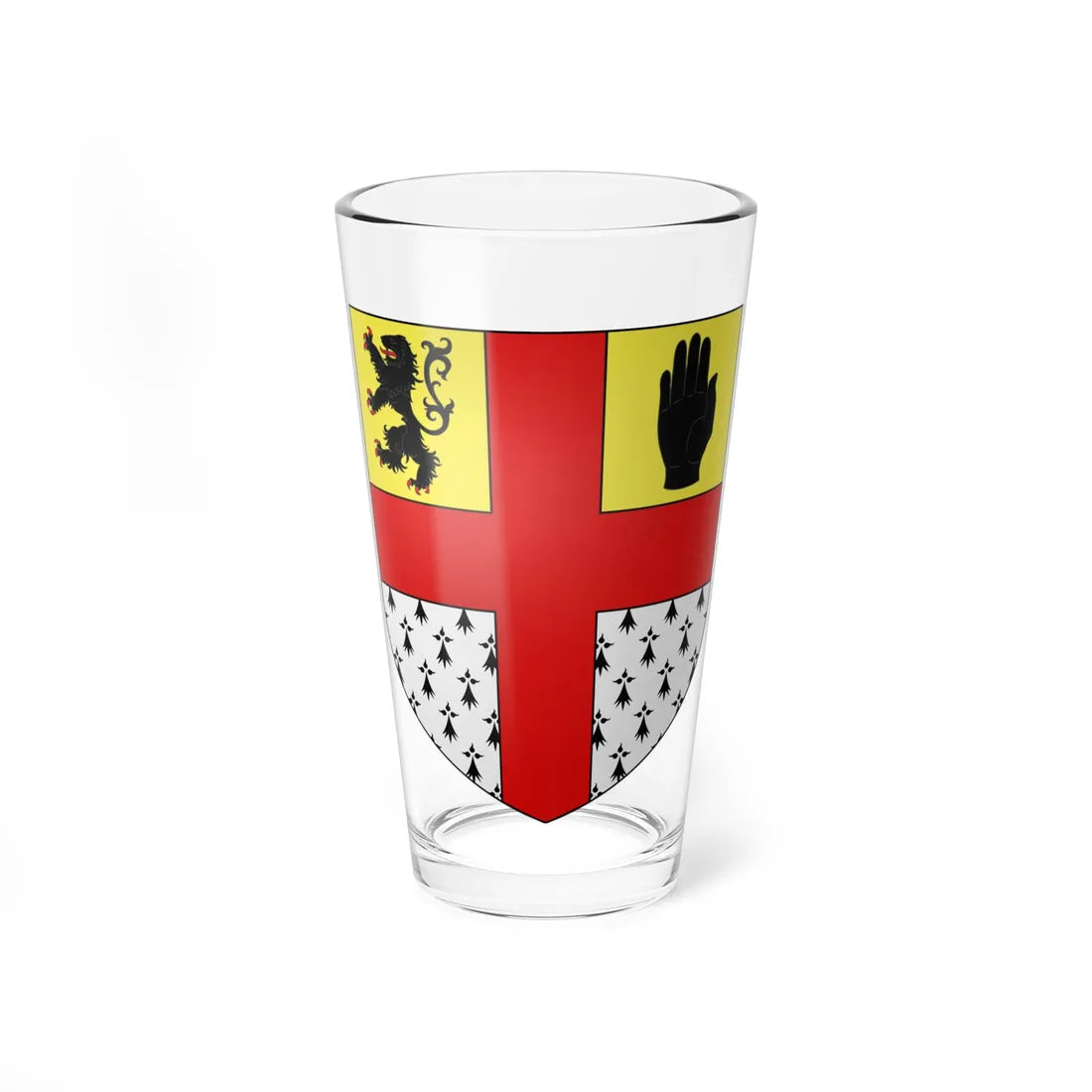 Blason famille fr Jean Raymond Charles Bourke comte (Ireland) (Coat of Arms) Pint Glass 16oz - Go Mug Yourself