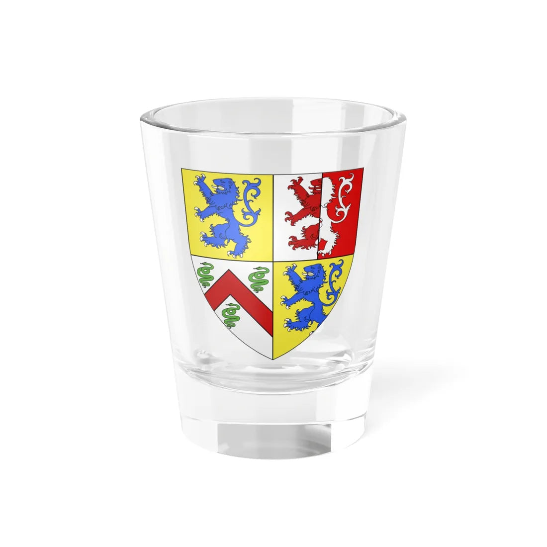 Blason famille fr OMahony (Ireland) (Coat of Arms) Shot Glass 1.5oz 1.5oz - Go Mug Yourself