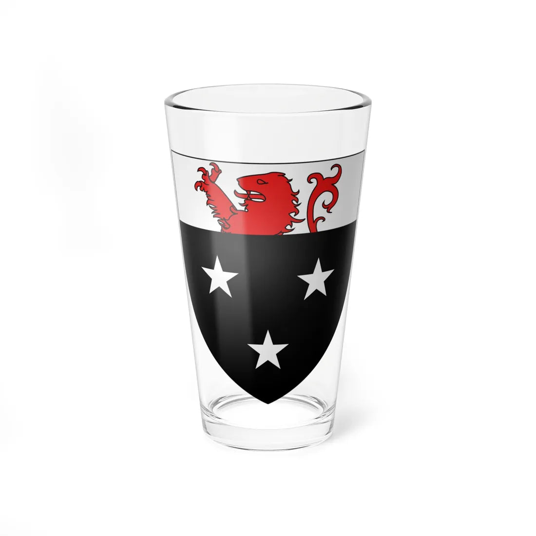 Blason famille fr Sacconay (Switzerland) (Coat of Arms) Pint Glass 16oz 16oz - Go Mug Yourself