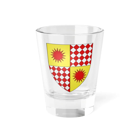 Blason Famille Grimaldi de Bueil (Monaco) (Coat of Arms) Shot Glass 1.5oz 1.5oz - Go Mug Yourself