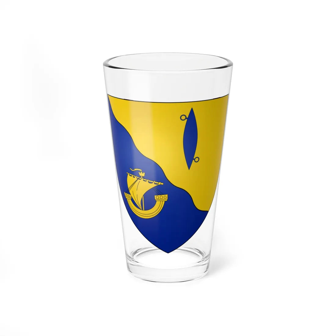 Blason famille Hiernaux (Belgium) (Coat of Arms) Pint Glass 16oz 16oz - Go Mug Yourself