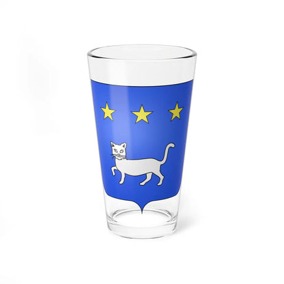 Blason famille it Gatto di Carmagnola (Italy) (Coat of Arms) Pint Glass 16oz 16oz - Go Mug Yourself