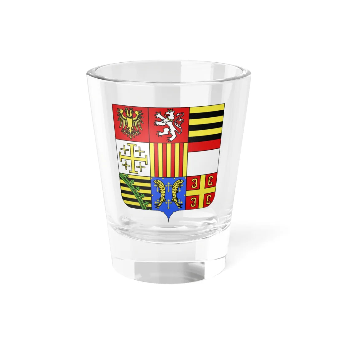 Blason famille it Gonzaga07 écusson (Italy) (Coat of Arms) Shot Glass 1.5oz 1.5oz - Go Mug Yourself