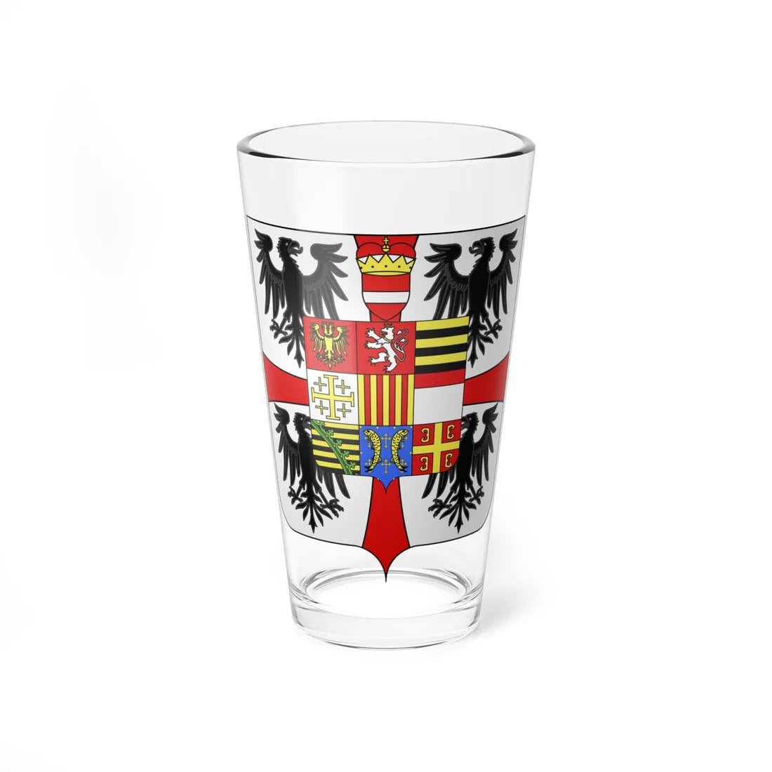 Blason famille it Gonzaga08 (Italy) (Coat of Arms) Pint Glass 16oz - Go Mug Yourself