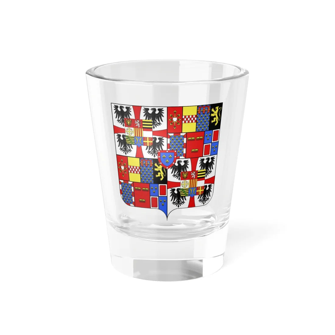 Blason famille it Gonzaga09 (Italy) (Coat of Arms) Shot Glass 1.5oz 1.5oz - Go Mug Yourself