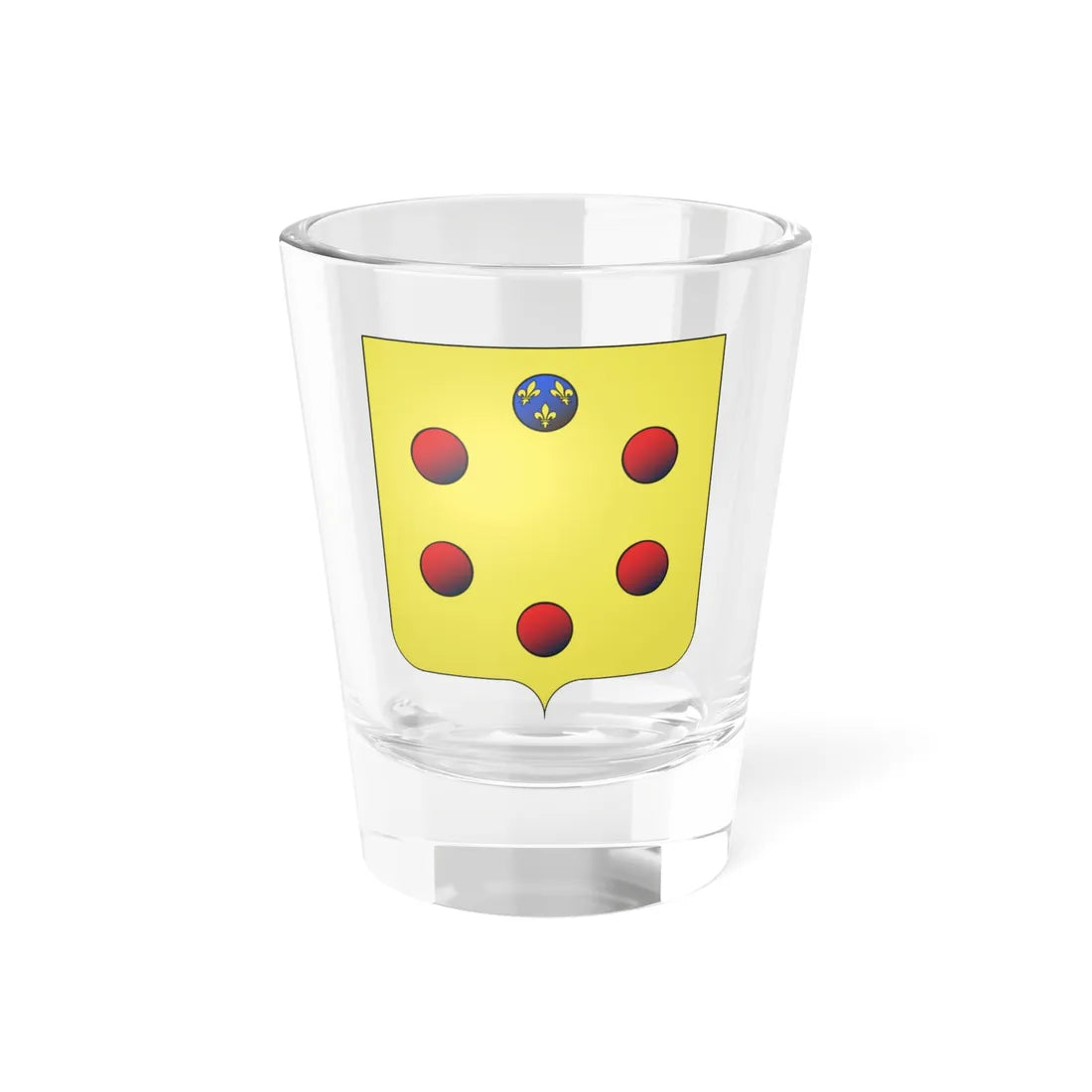 Blason famille it Medici01 (Italy) (Coat of Arms) Shot Glass 1.5oz 1.5oz - Go Mug Yourself