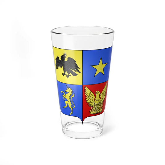 Blason famille ro Caradja Valachie (Algeria) (Coat of Arms) Pint Glass 16oz 16oz - Go Mug Yourself