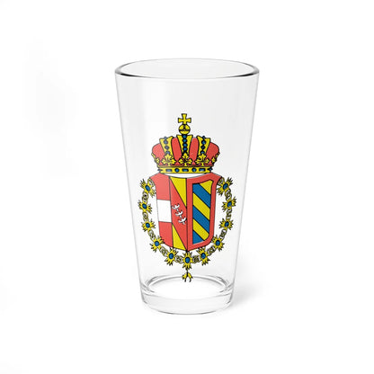 Blason Florenville Belgique avec ornements (Belgium) (Coat of Arms) Pint Glass 16oz 16oz - Go Mug Yourself