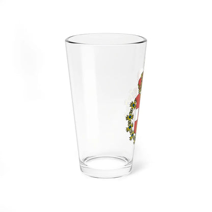 Blason Florenville Belgique avec ornements (Belgium) (Coat of Arms) Pint Glass 16oz - Go Mug Yourself