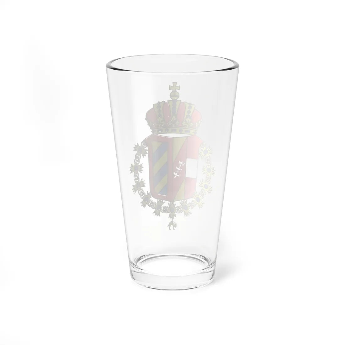 Blason Florenville Belgique avec ornements (Belgium) (Coat of Arms) Pint Glass 16oz - Go Mug Yourself