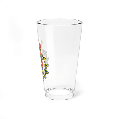 Blason Florenville Belgique avec ornements (Belgium) (Coat of Arms) Pint Glass 16oz - Go Mug Yourself