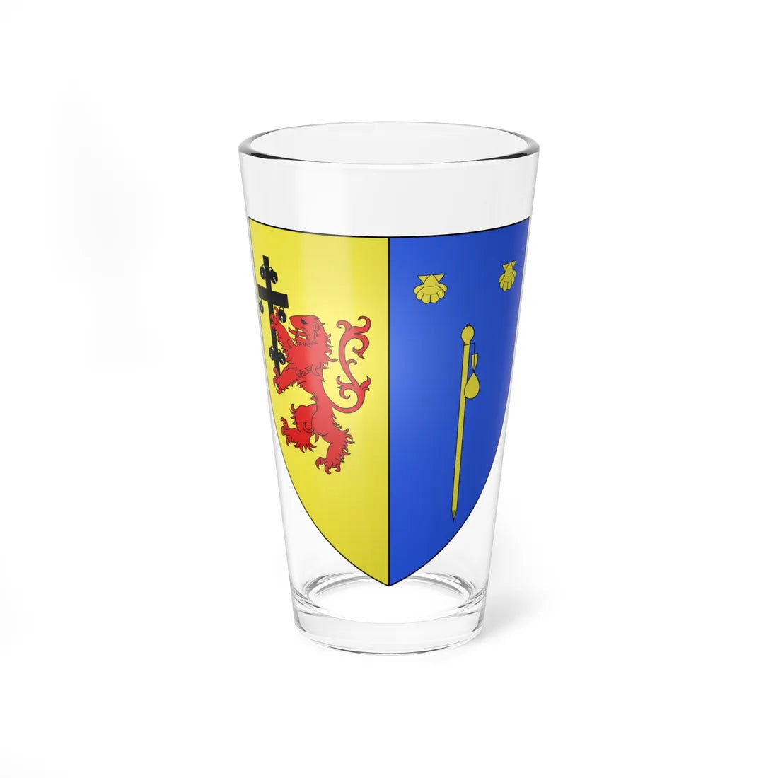 Blason Fr Ahetze Labourd (Spain) (Coat of Arms) Pint Glass 16oz 16oz - Go Mug Yourself