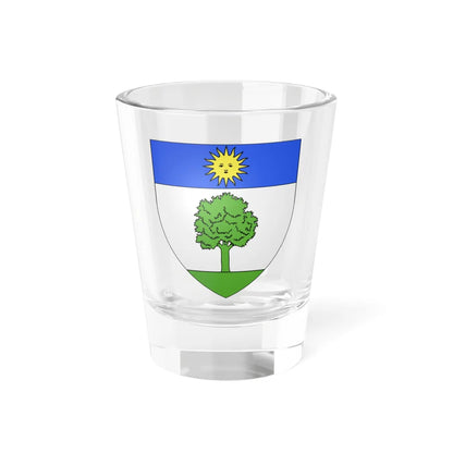Blason fr famille Abrial Vivarais (France) (Coat of Arms) Shot Glass 1.5oz 1.5oz - Go Mug Yourself