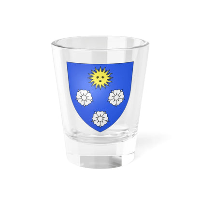 Blason fr famille Abrigeon Vivarais (France) (Coat of Arms) Shot Glass 1.5oz 1.5oz - Go Mug Yourself