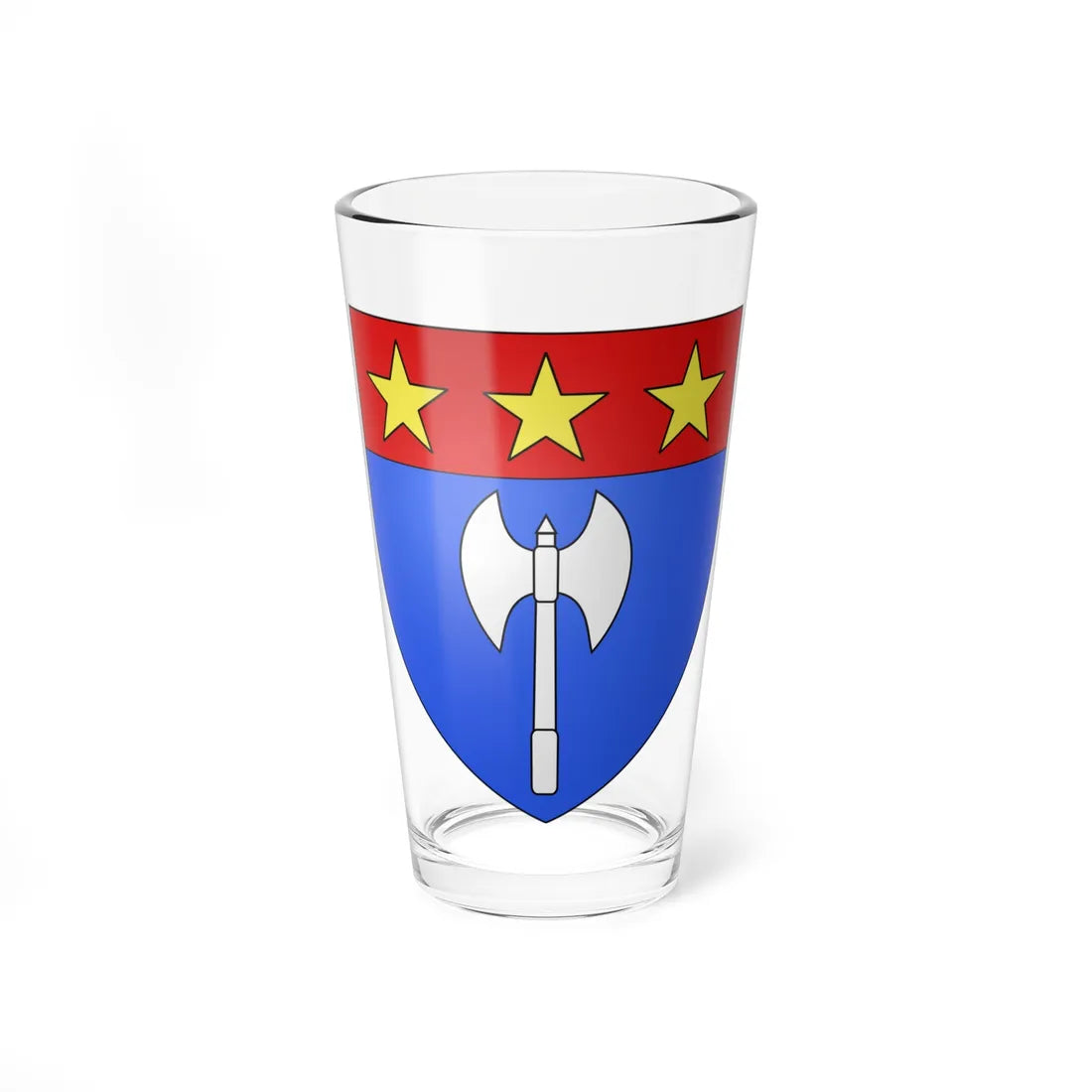 Blason fr famille Achard Vivarais (France) (Coat of Arms) Pint Glass 16oz 16oz - Go Mug Yourself