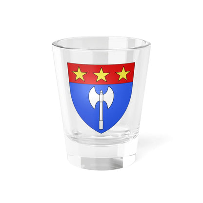 Blason fr famille Achard Vivarais (France) (Coat of Arms) Shot Glass 1.5oz 1.5oz - Go Mug Yourself