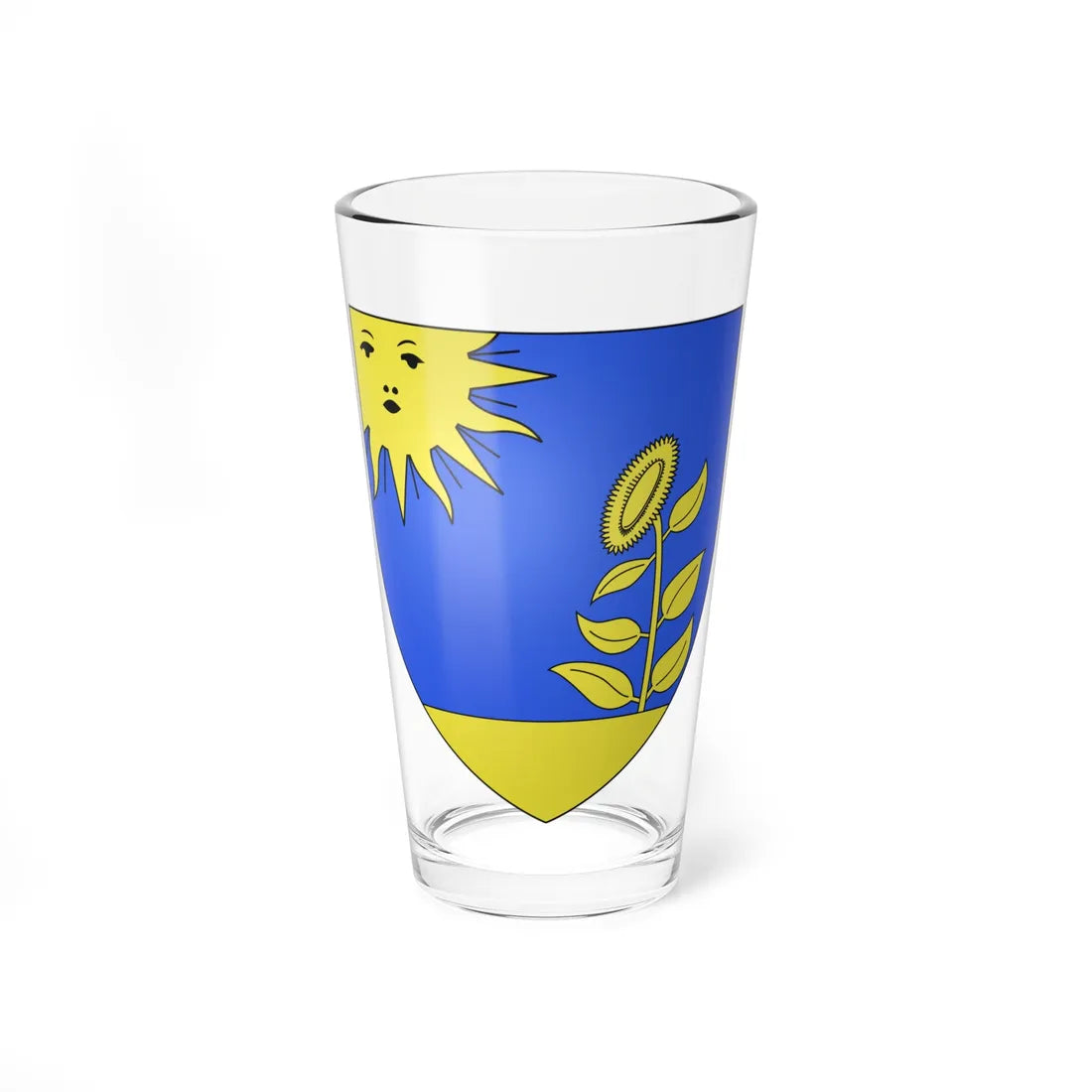 Blason fr famille Advisard Vivarais (France) (Coat of Arms) Pint Glass 16oz 16oz - Go Mug Yourself
