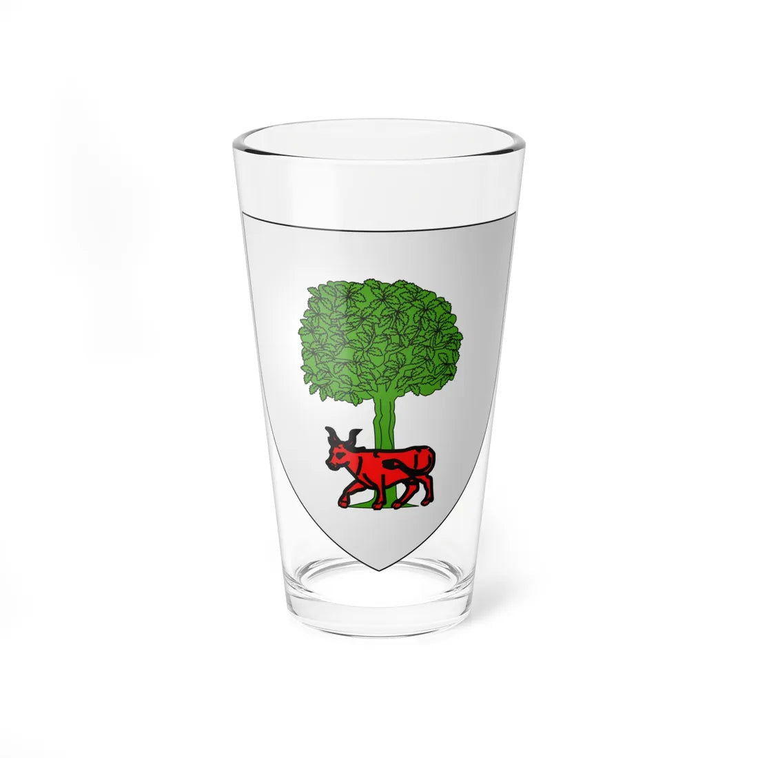 Blason Fr famille Aguerre Basse-Navarre (Spain) (Coat of Arms) Pint Glass 16oz 16oz - Go Mug Yourself