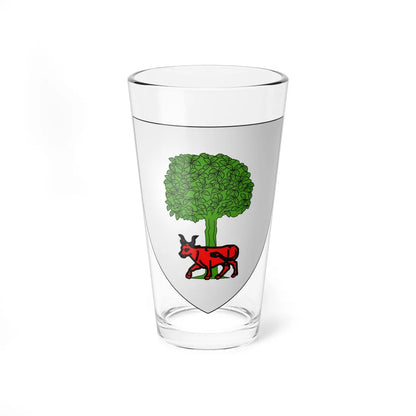 Blason Fr famille Aguerre Basse-Navarre (Spain) (Coat of Arms) Pint Glass 16oz 16oz - Go Mug Yourself